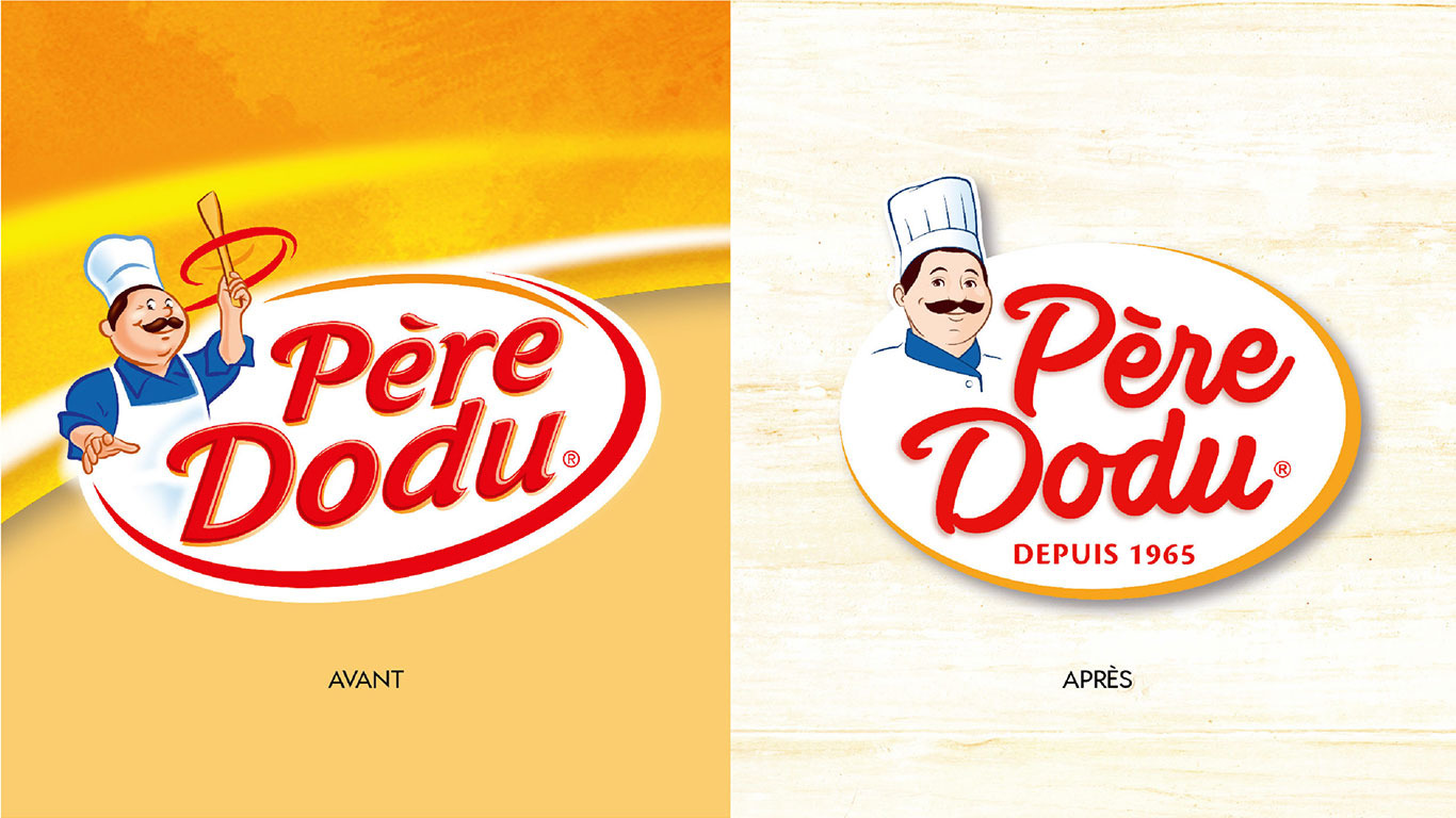Père Dodu logo avant après